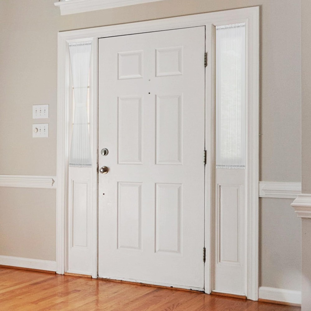 French Sheer Door Curtain Panel, Decorative Voile Light Filtering, Rod Pocket...