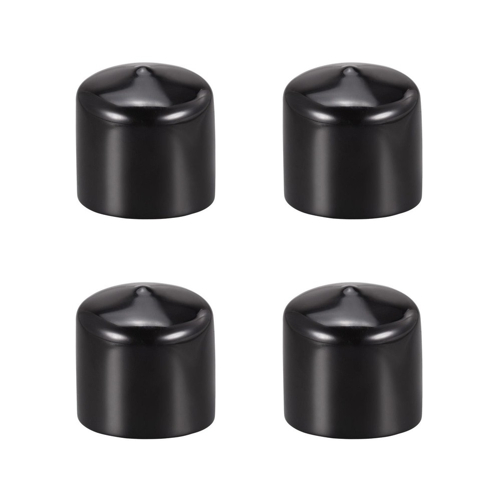 4Pack 60mm Black Screw Thread Cover Flexible Rubber Bolt Cap