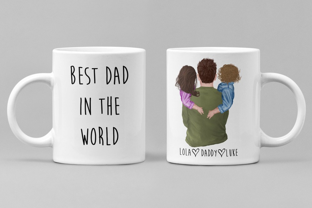 Personalized Dad Mug Best Dad In The World Daddy Gift Father's Day Gift Custom