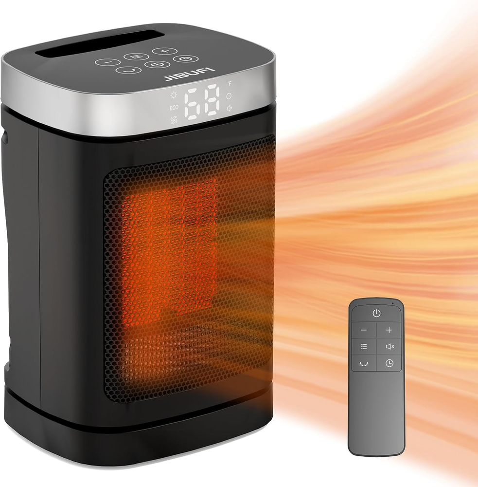 Small Portable Space Heater for Indoor Use with 70 Rotating Feature 1500W PTC