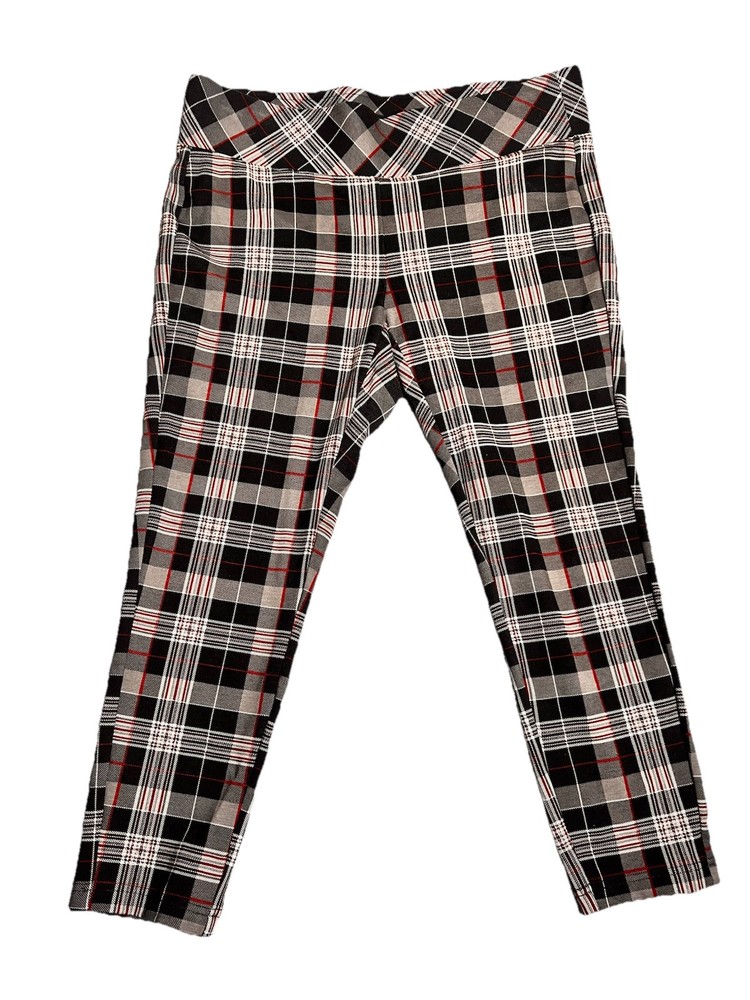 Torrid Plaid Leggings Red Black And Gray Womens Size 00