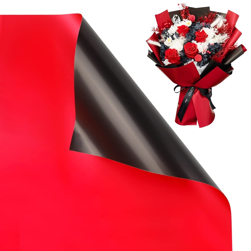 CCINEE 20 Sheets Double Sided Flower Wrapping Paper Waterproof Fresh Flower P...