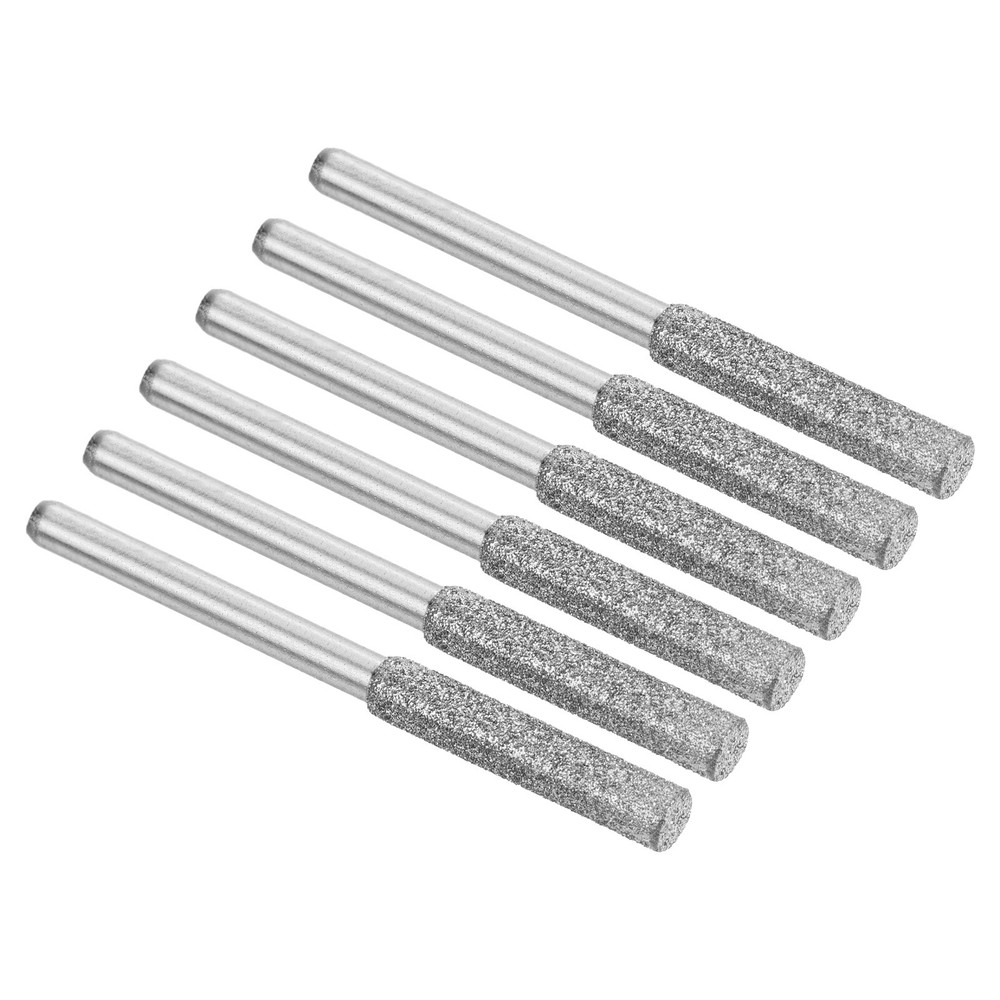 5/32 Inch Diamond Chainsaw Sharpener, 6 Pack Sharpening Stone, Silver