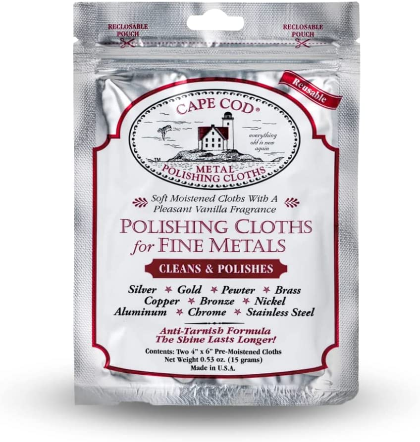 Cape Cod Polishing Cloths for Jewelry and Fine Metals | Tarnish Remover & Cleaner