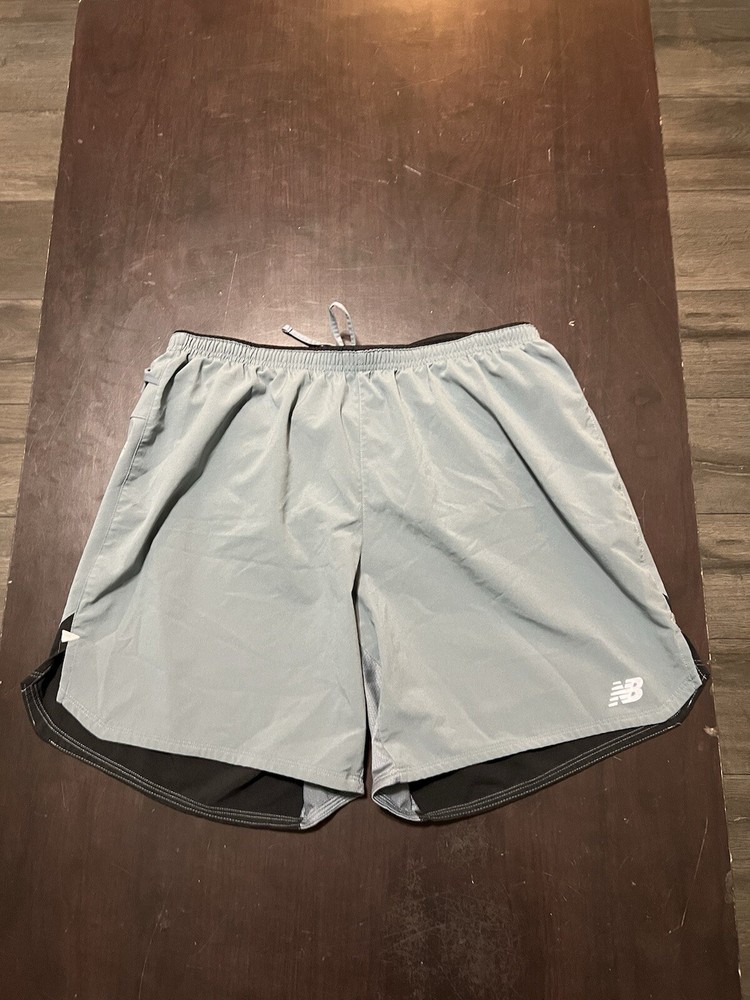 NB New Balance Shorts Men's XL Gray Elastic Waist Lined Activewear | NB DRY