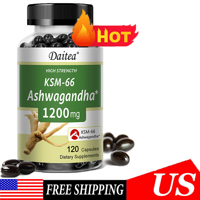 KSM-66 Ashwagandha 1200 Mg - Energy, Anxiety Relief, Relaxation