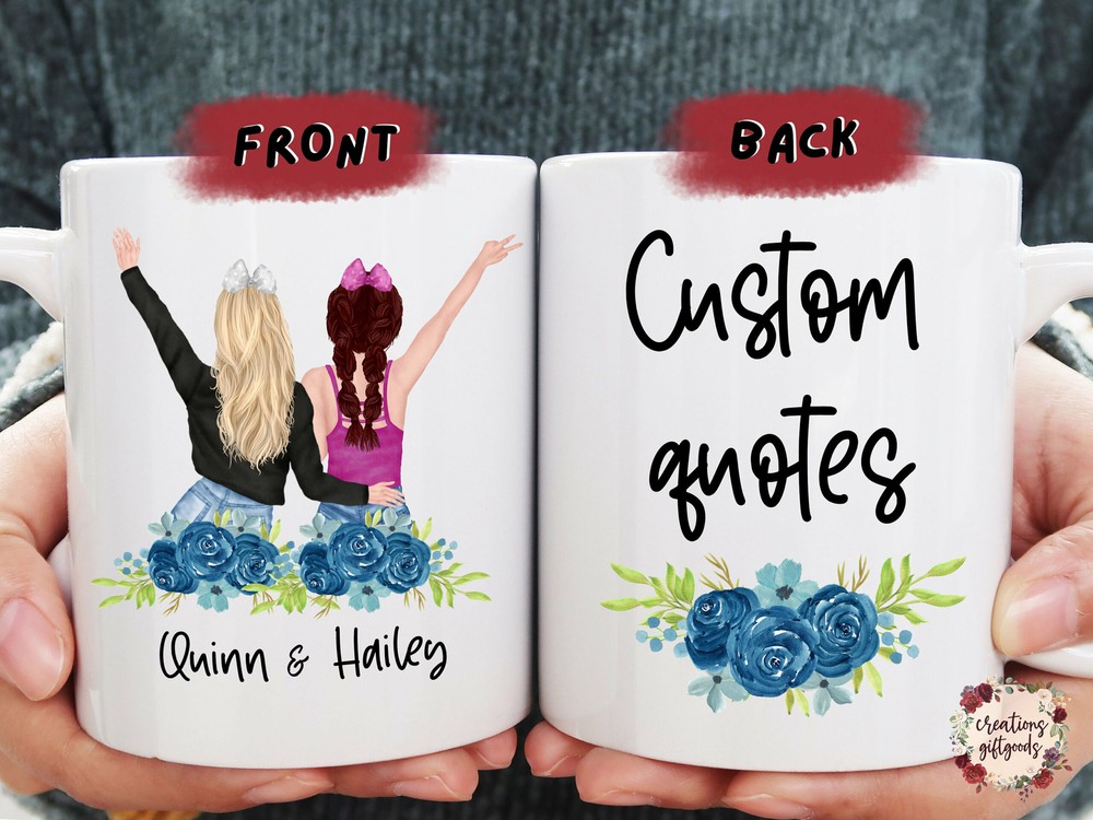 Custom Best Friend Gift Mug Custom Message Mug Personalized Bff Mug Gift For