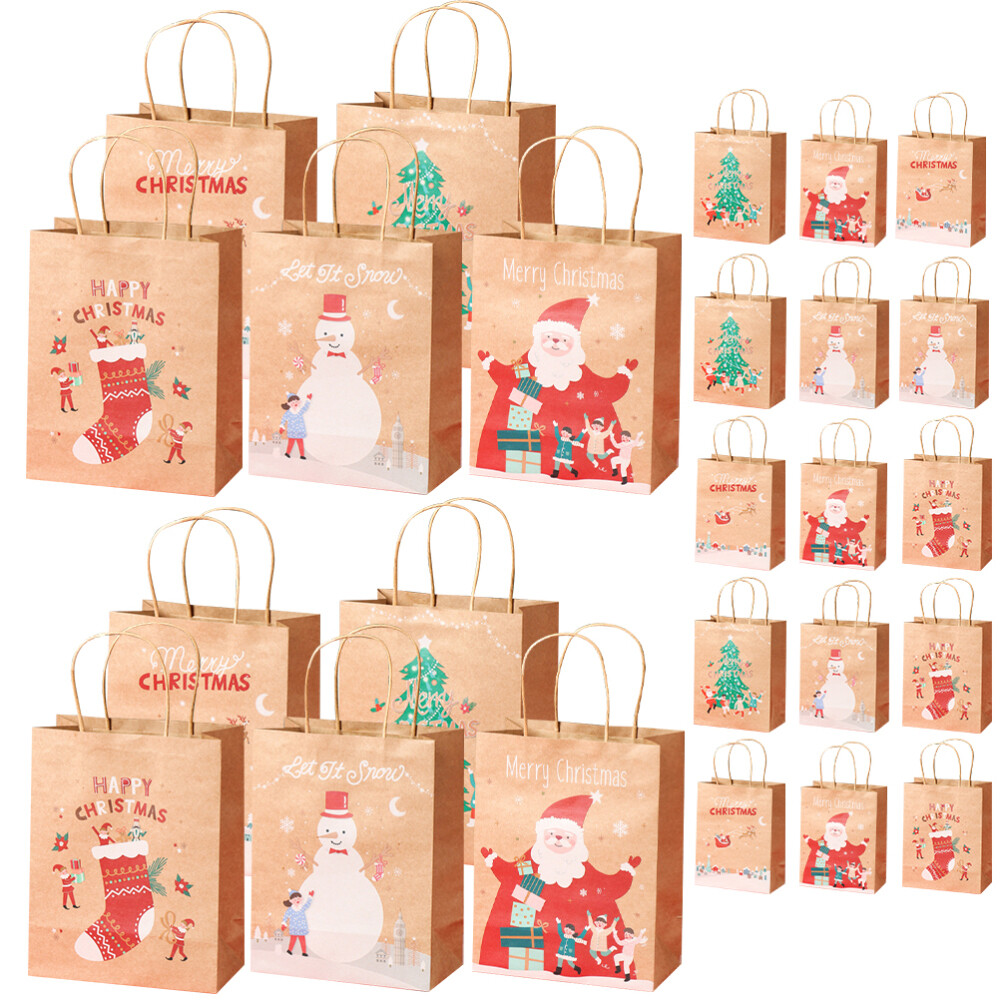 25 Pcs Christmas Tote Bag Favor Bags Boxes Candy Gifts Goody