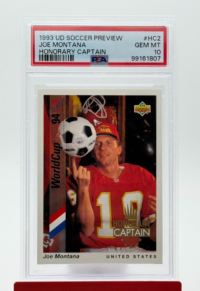 1993 Upper Deck Joe Montana Honorary Captain HC2 KC Chiefs PSA 10 HOF Card