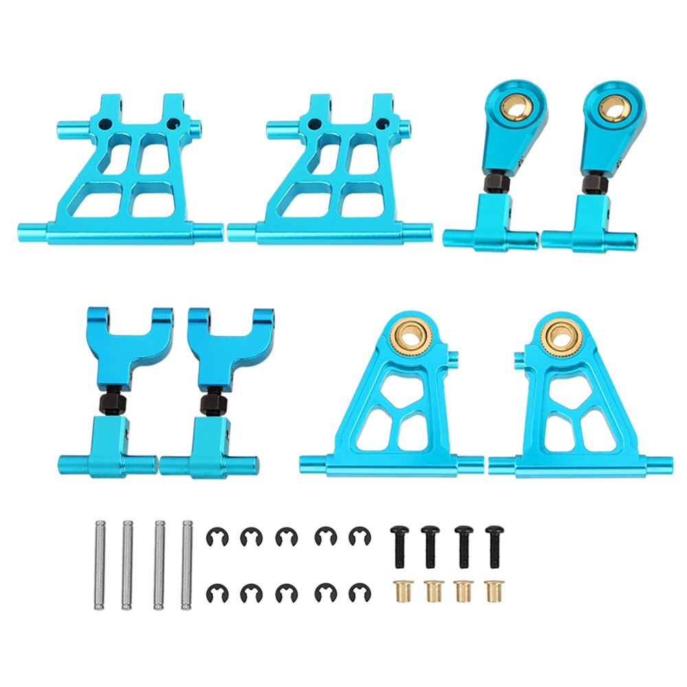 8pcs RC Car DIY Front Rear Upper Lower Suspension Arms Kit for Tamiya TT02 1/10