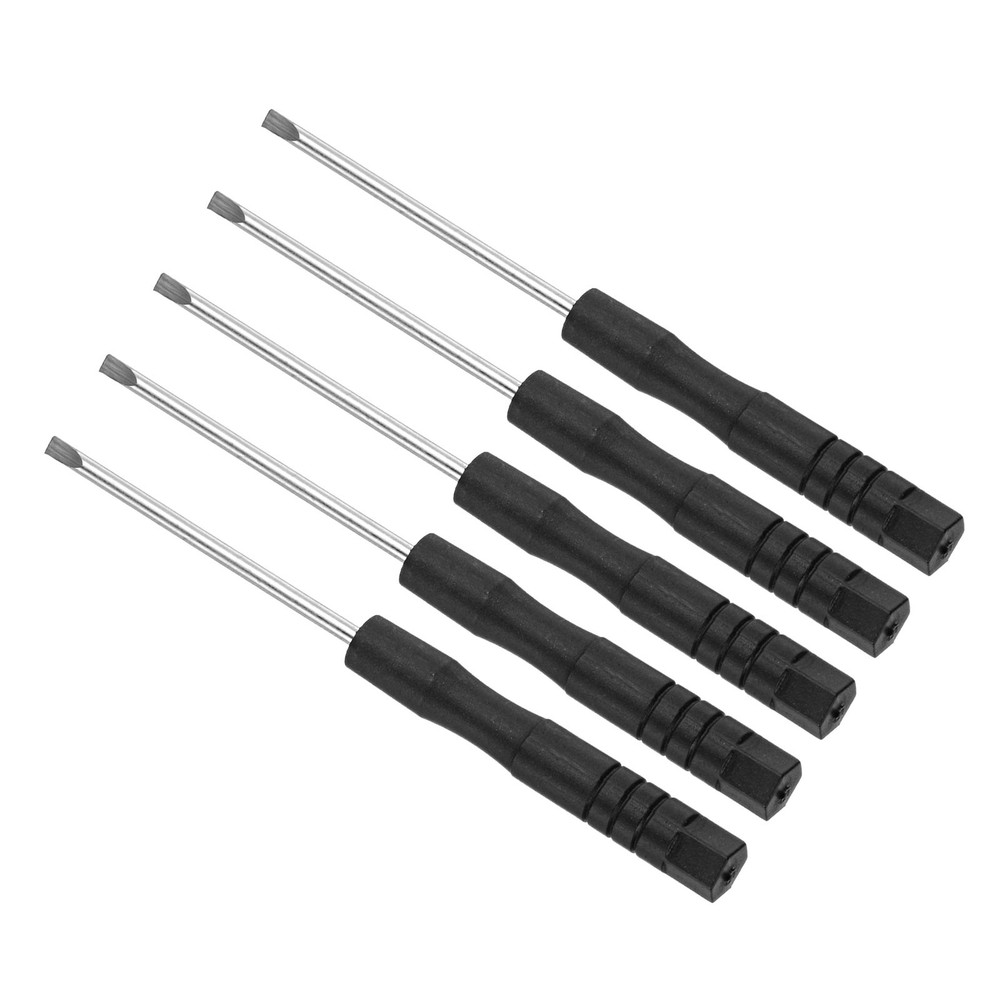 5pcs 2.0mm Slotted Screwdriver Set with Anti-Slip Handle 82mm