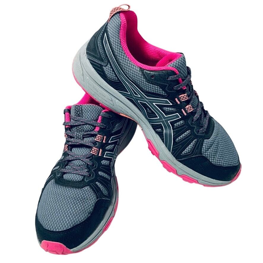 Asics Womens Gel Venture 7 Gray Running Shoes Low Top Lace Up 1012A477 Size 9