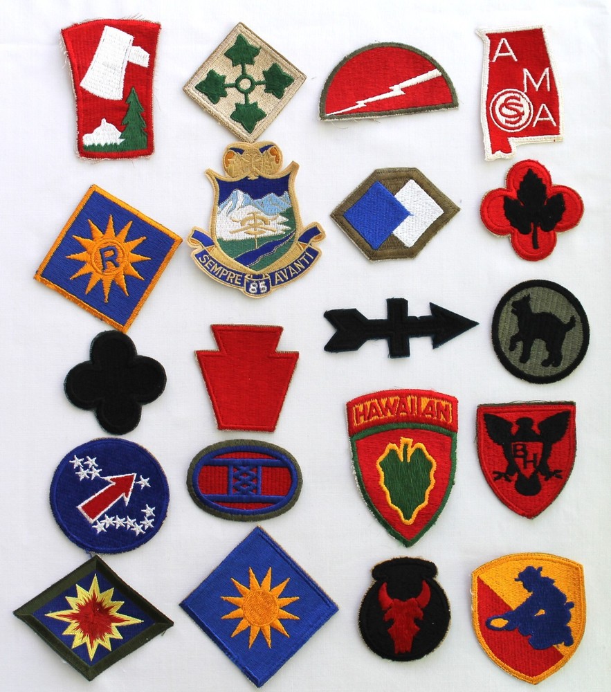 20 Assorted US ARMY Military Insignia Patches CE