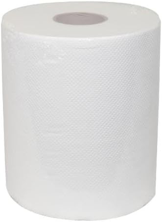 Commercial White Hardwound Paper Towels, 6 Rolls, 8 Inch x 1 Case