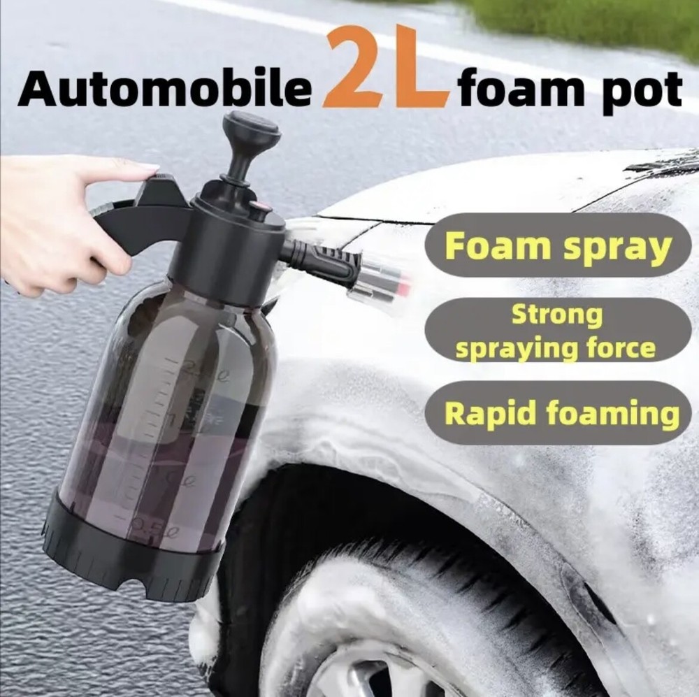 2L Car Cleaning Wash Foam Lance Cannon Hand Pump Foam Sprayer Gun Soap Bottle