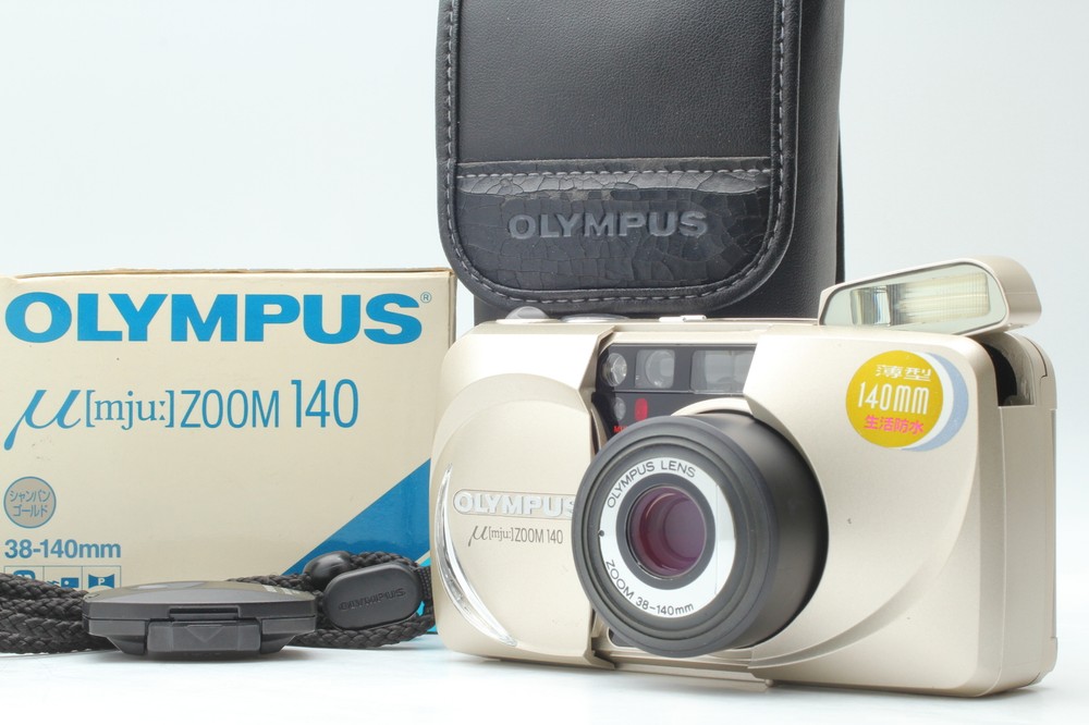 MINT Olympus μ mju Zoom 140 35mm Film Camera with Case from Japan