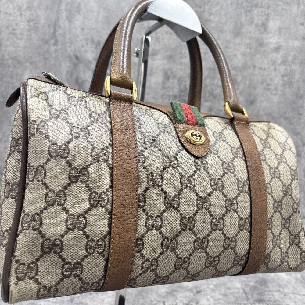 Authentic Gucci Sherry Line PVC Beige Handle Bag G04223269