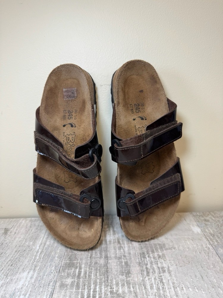 Birkenstock Birki's Madura Dual Strap Sandals Brown Hook And Loop Women's 7