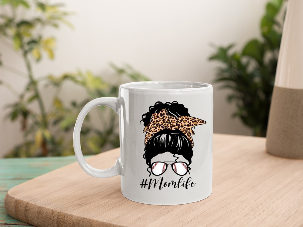 Baseball Mom Mothers Day Leopard Mug Mom Life Baseball Mother's Day 2021 Mug.