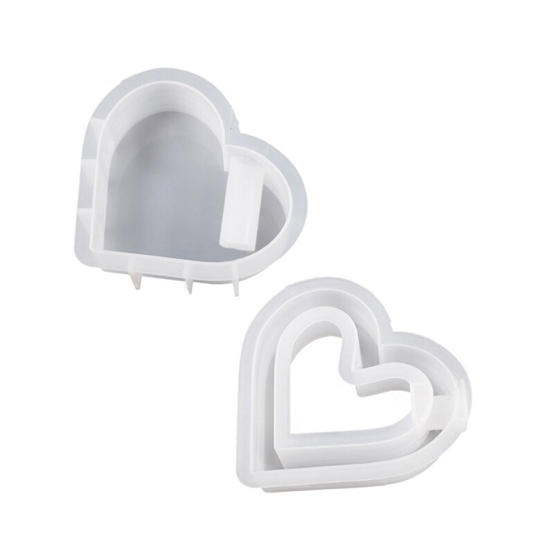 Test Tube Vase Silicone Mold Heart Shaped Flower Pots Hydroponic Plant Molds DIY