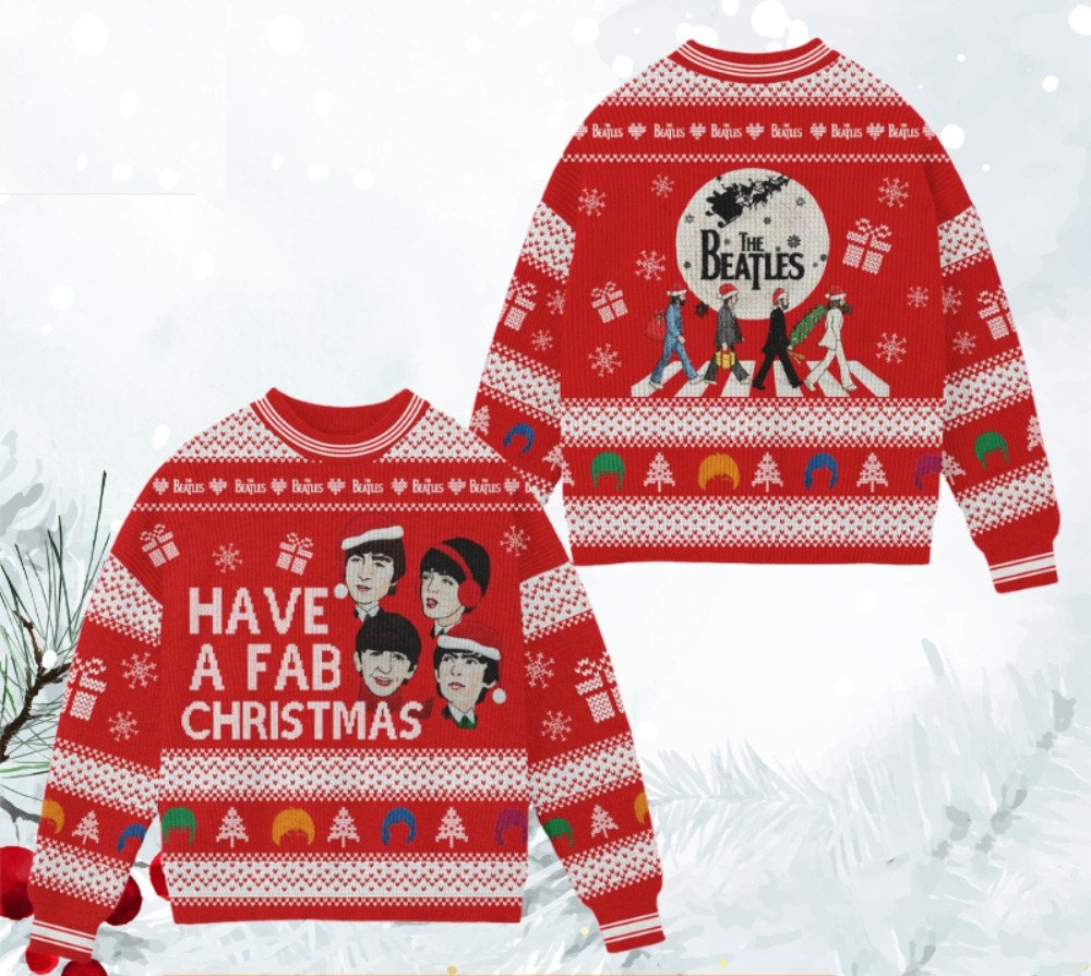 XMAS MERRY The Beatles Have A Fab Ugly Christmas Sweater All sizes JJ5844