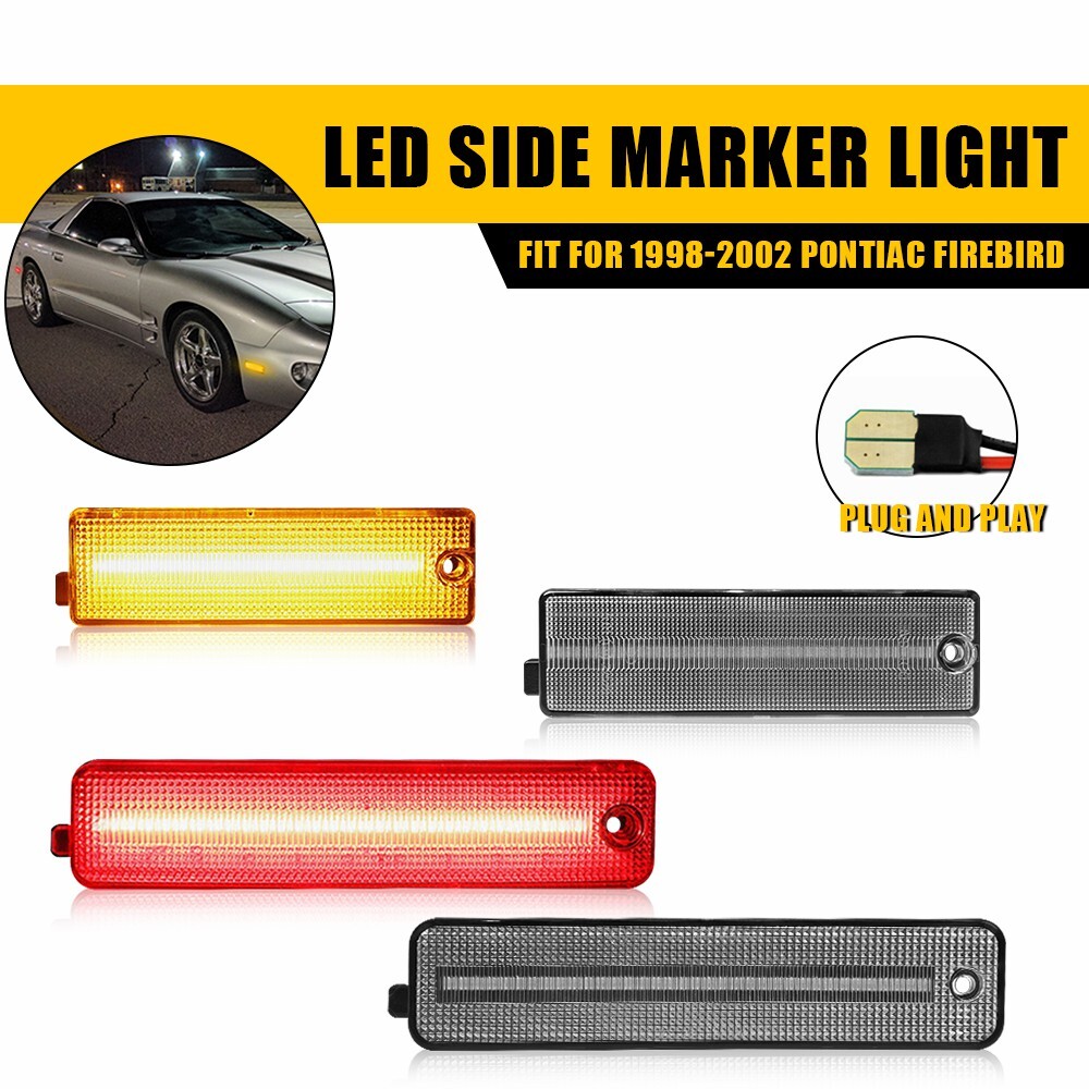 1998-2002 Pontiac Firebird LED Side Marker Turn Signal Lights Front Rear