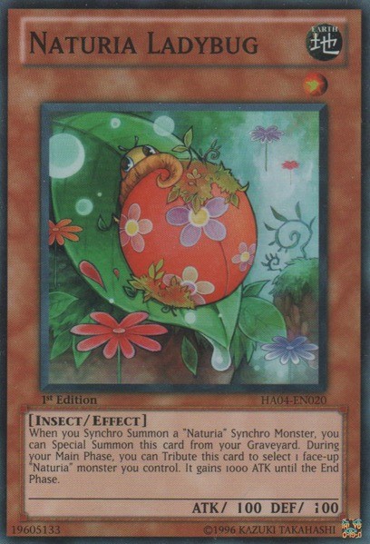 Naturia Ladybug - HA04-EN020 - Super Rare - Unlimited Edition - Lightly Played