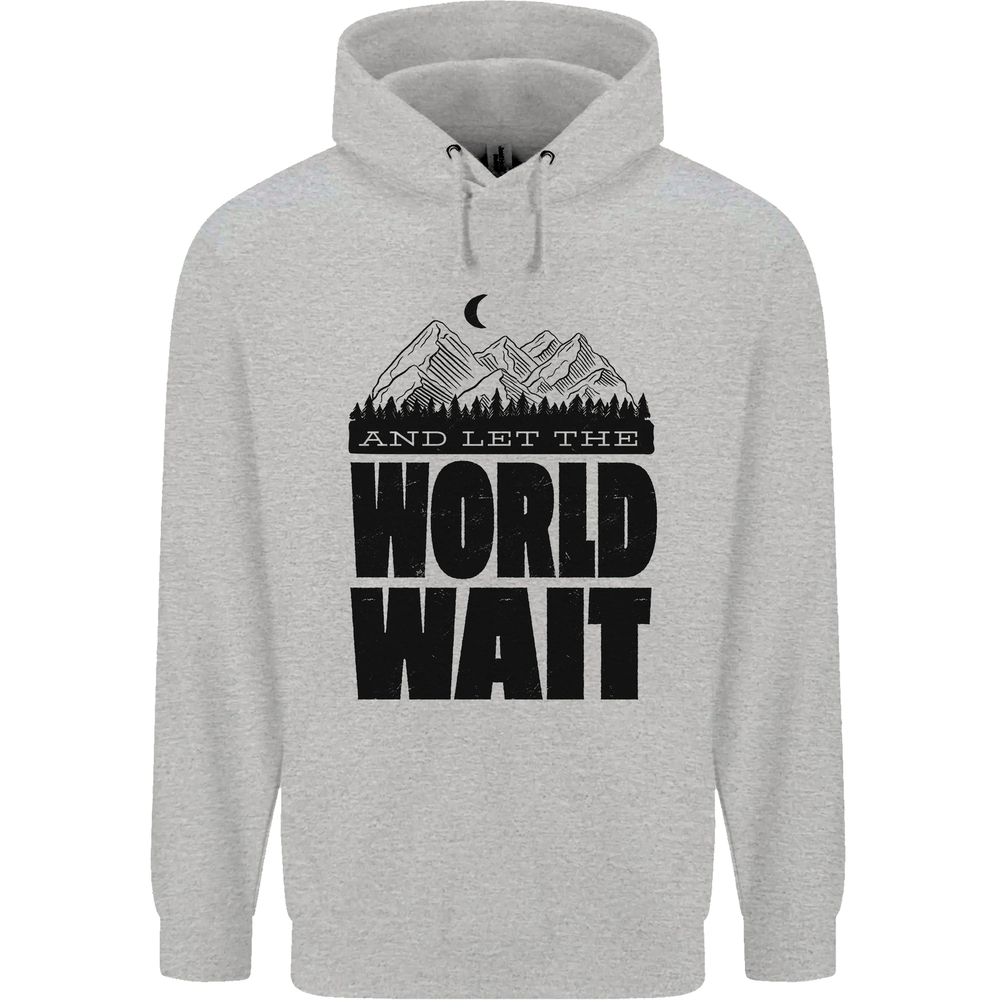 Mountain World Wait Hiking Trekking Walking Mens 80% Cotton Hoodie