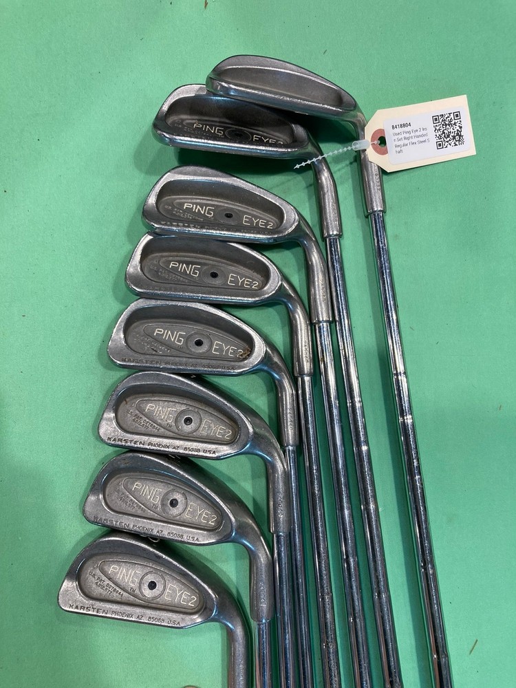 Used Men's Ping Eye 2 Right Handed Iron Set (3i-9i, SW, Regular Flex)