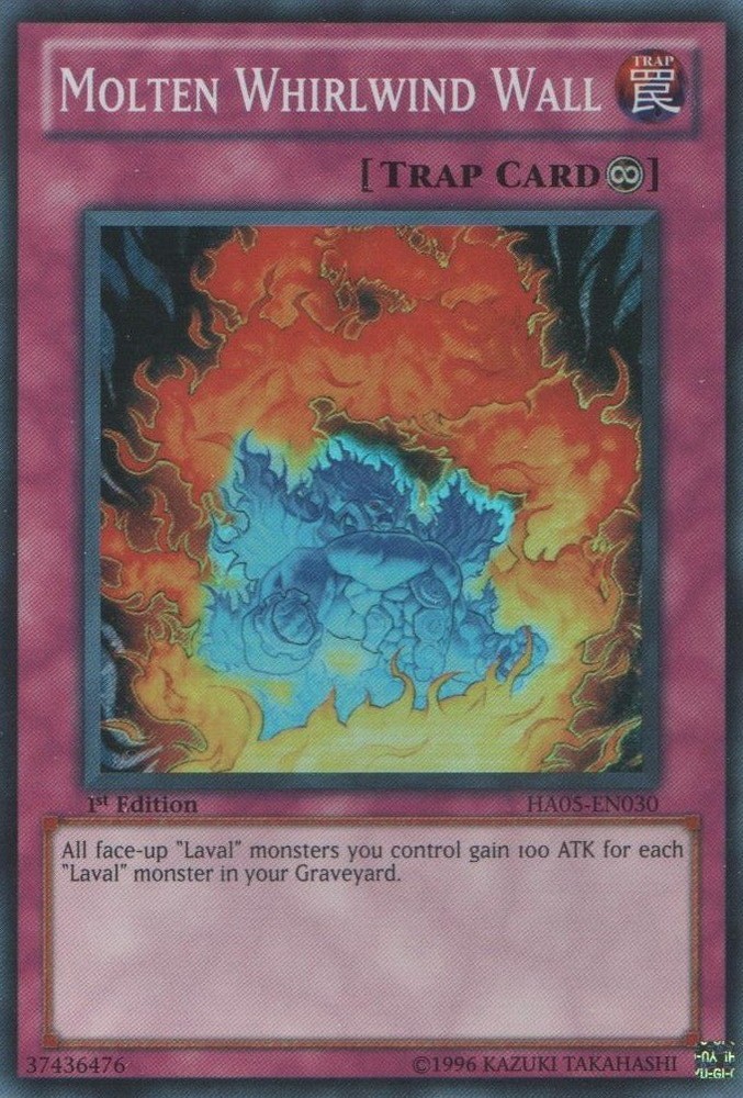 Molten Whirlwind Wall - HA05-EN030 - Super Rare - 1st Edition - Lightly Played