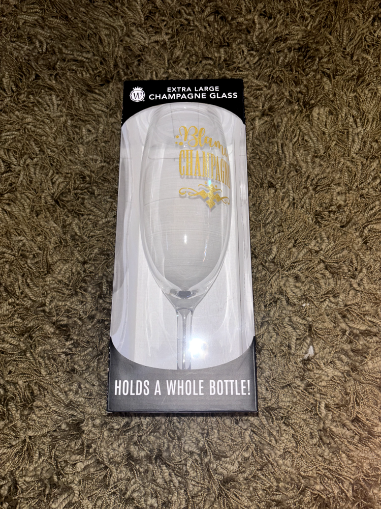 Extra Large Champagne Glass Holds a Whole Bottle!