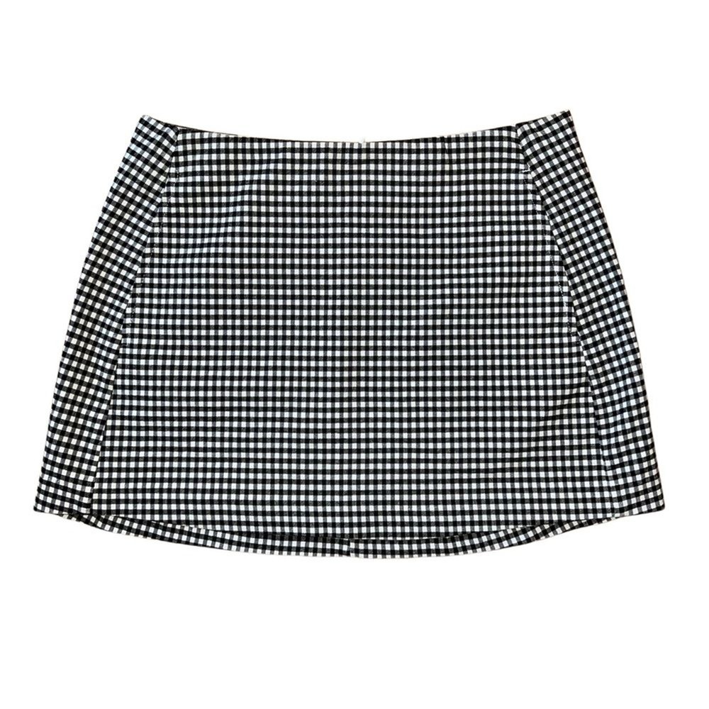 Urban Outfitters Black White Mini Gingham Skirt Womens Size Small