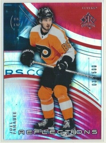 2020-21 Upper Deck Extended Reflections Joel Farabee 34/500 Philadelphia Flyers Hockey Card