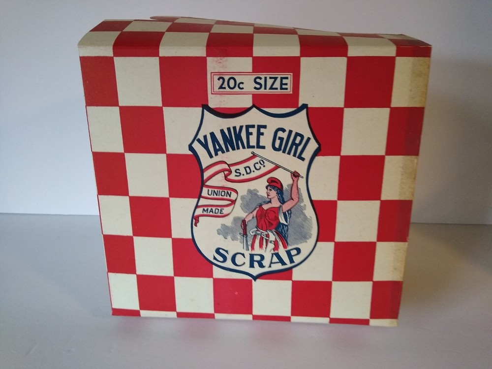 Yankee Girl Scrap Tobacco Chew & Smoke Box Vintage 1930s Empty Unused Original