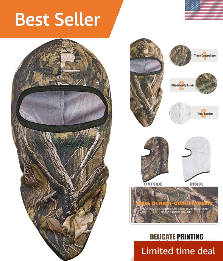 Elastic Hunting Balaclava - Durable Camo for Outdoor Adventures