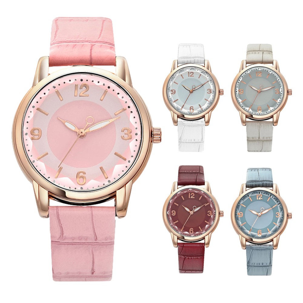 Quartzs Watches For Women Wrist Watch Small Wrist Leather Band Water Resistant