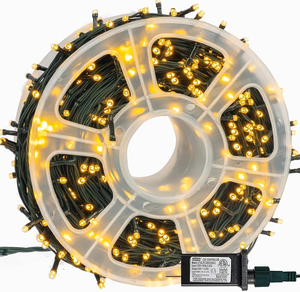 FUNPENY 500 LED 164FT Christmas Lights Warm White Indoor Outdoor Decor