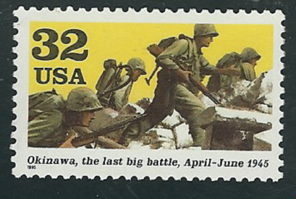 Scott # 2981-c...32 Cent...WW II...Okinawa...4 Stamps...MNH