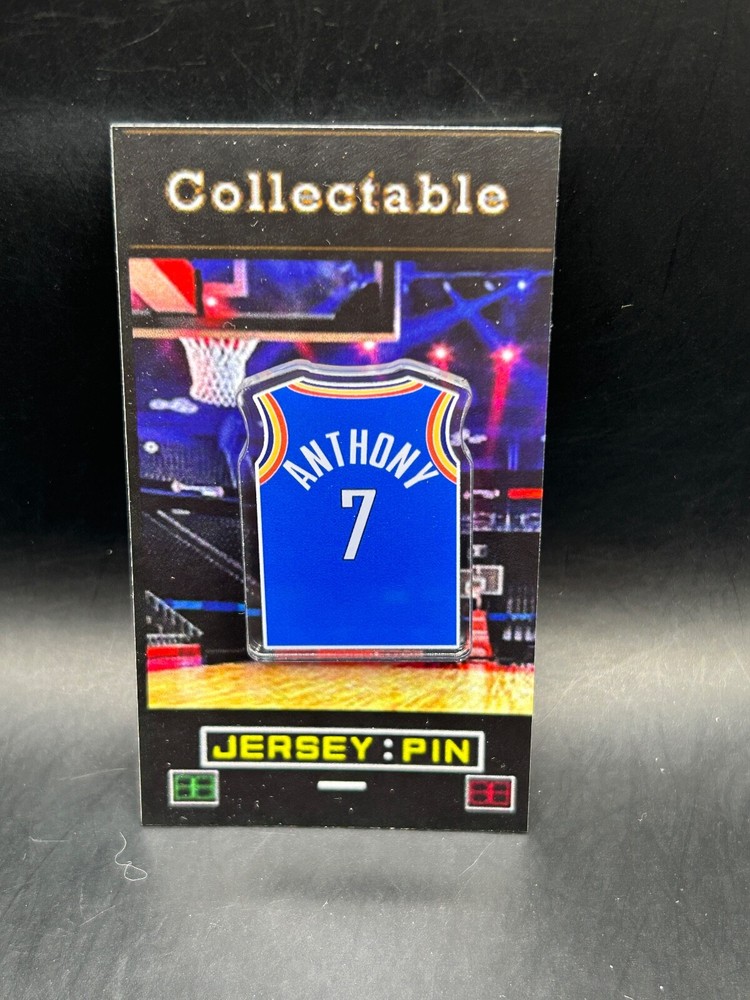 Oklahoma City Thunder Carmelo Anthony Jersey Lapel Pin Classic NBA Collectible
