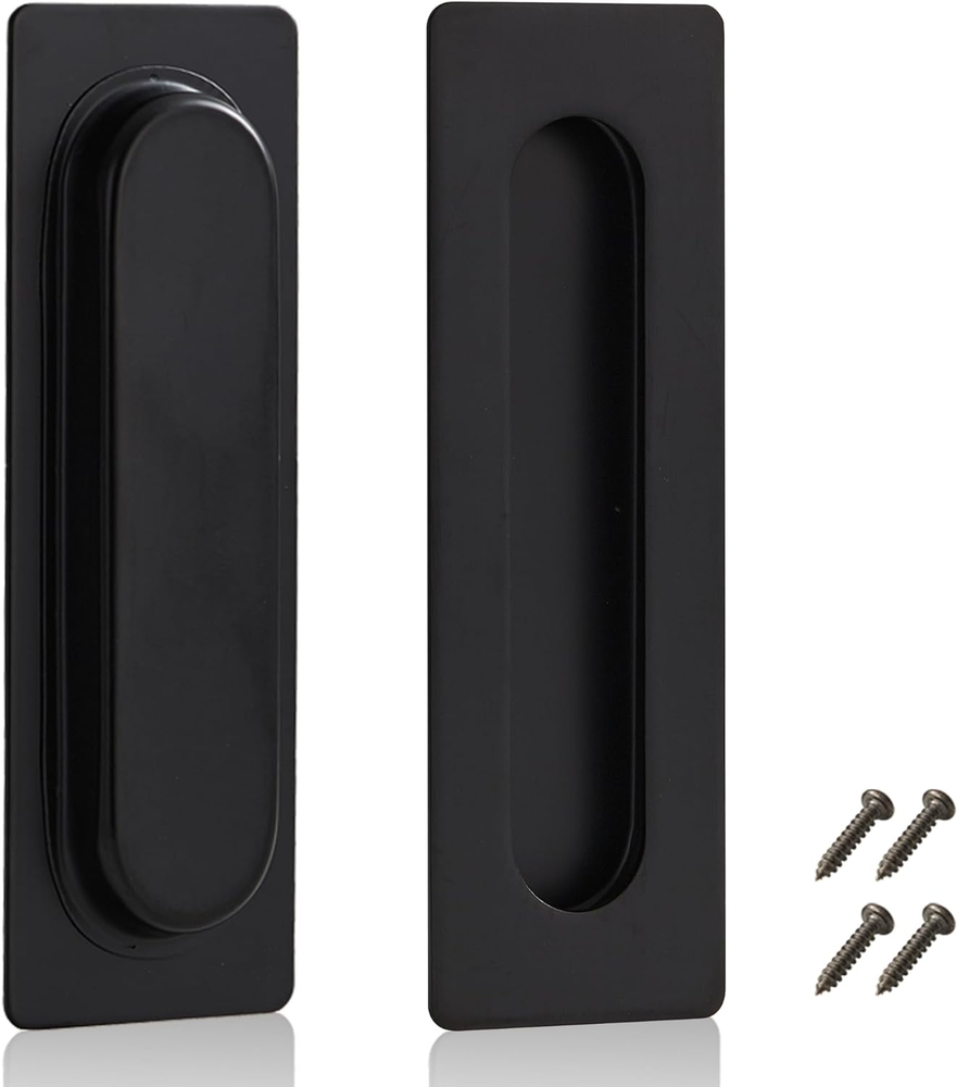 Pocket Door Pull Recessed Door Handle, 7 Inch Large Size Handles for Sliding Clo