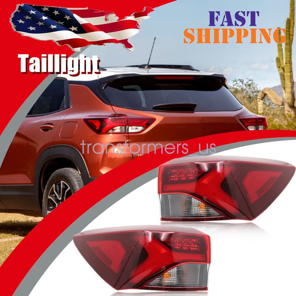 Pair For 2021-2023 Chevy Trailblazer ACTIV|RS Outer LED Tail Light Left & Right