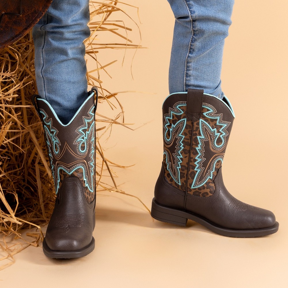 Kids Boys Girls Cowboy Cowgirl Boots Western Boots Mid Calf Youth Riding Boots