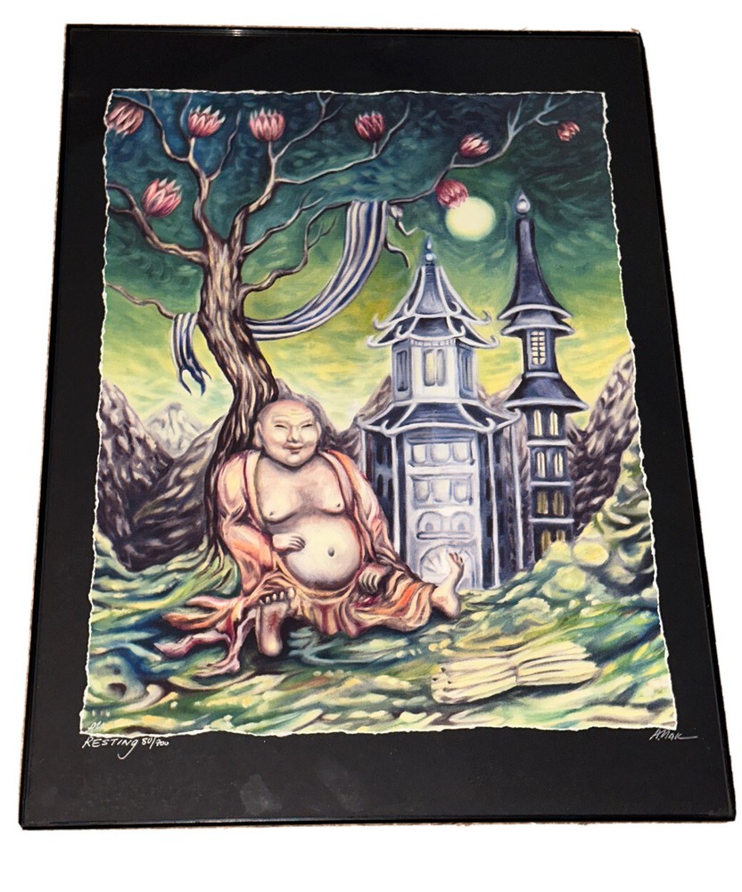 Anastasia Mak Signed Limited Edition Buddha Cloth Painting #80/700