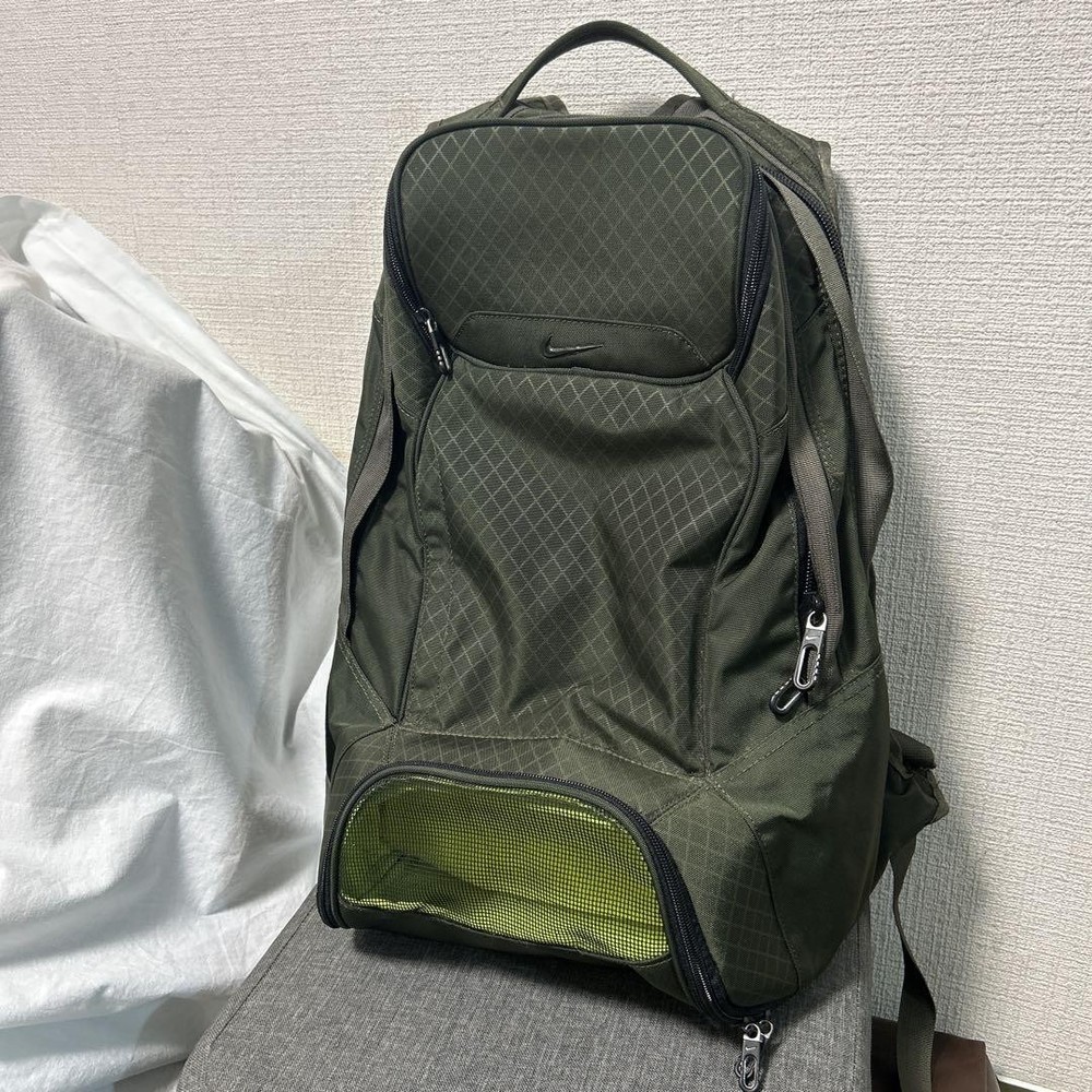VHTF Nike Khaki Green Padlock Backpack Men Sports Bag Original LTD Co