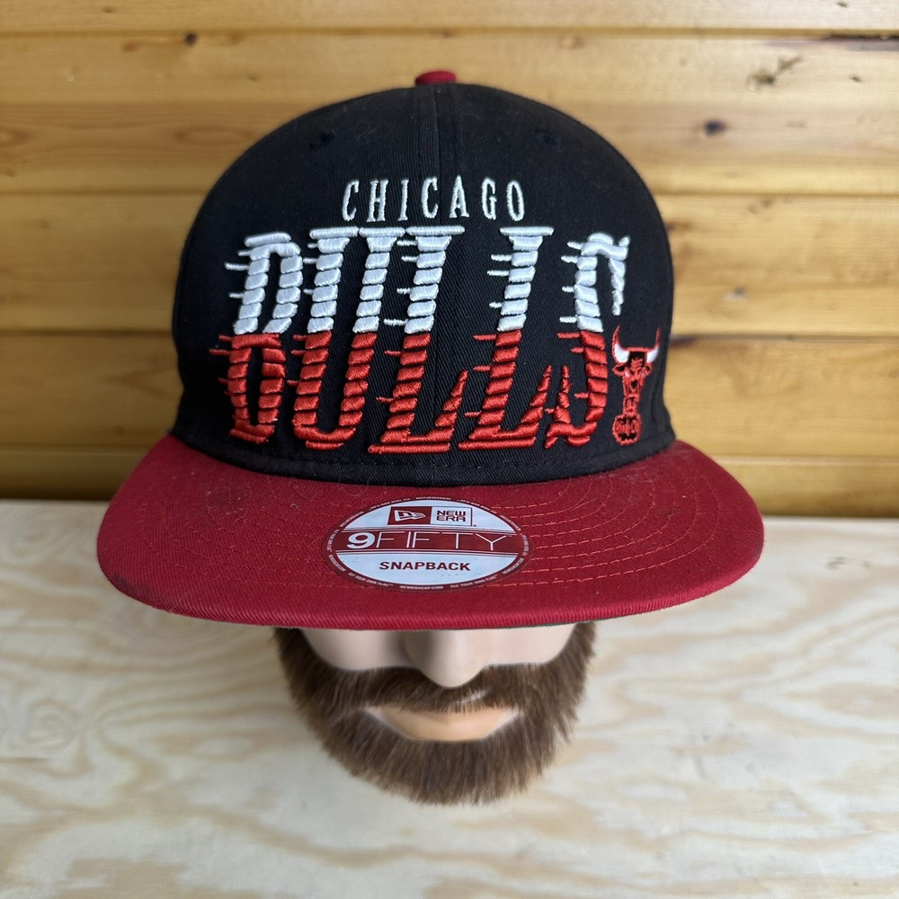 Chicago Bulls Cap Hardwood Classics 9Fifty New Era Snapback Hat - Black & Red!