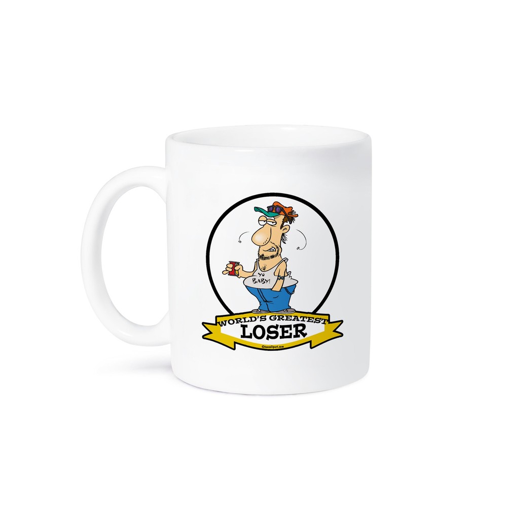Funny Worlds Greatest Loser Cartoon Mug by 3dRose