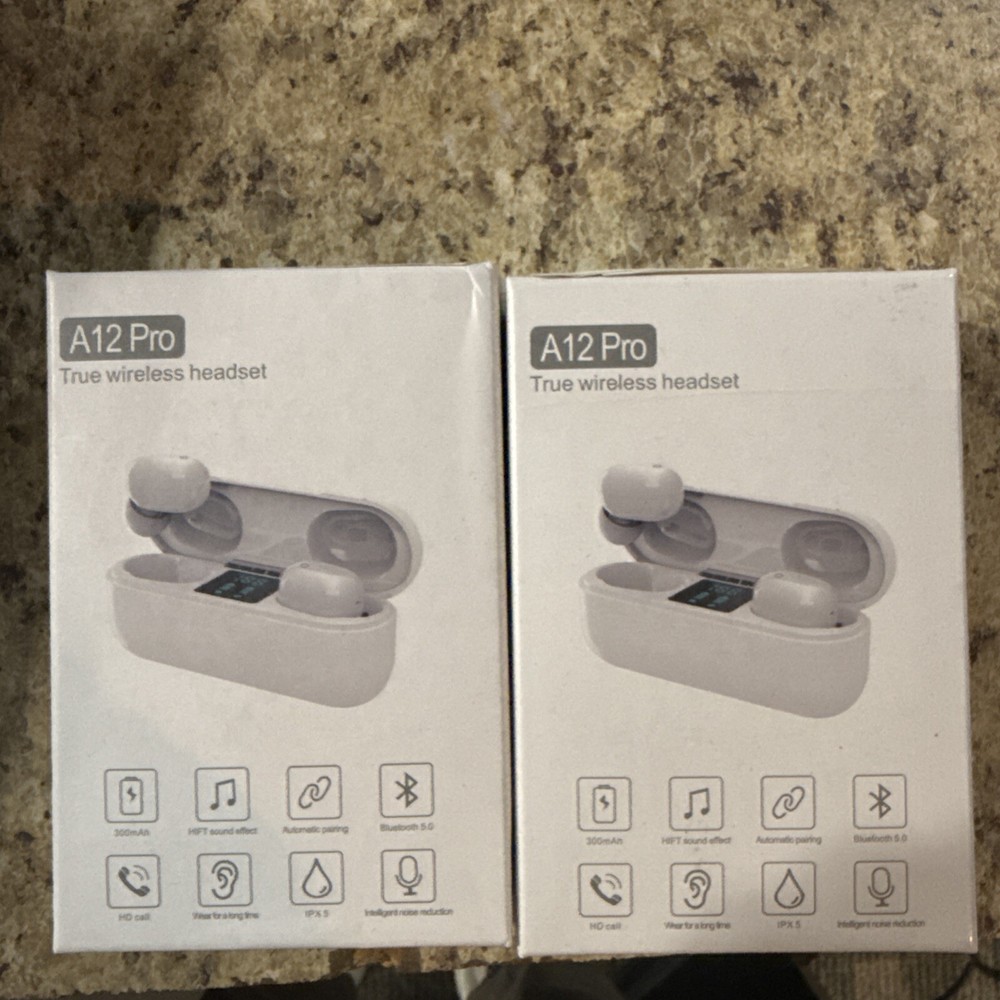 True Wireless Bluetooth Headphones A12 Pro