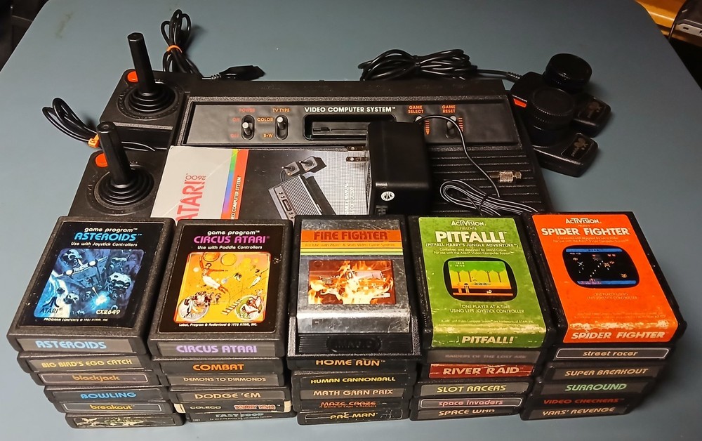 Atari 2600 System Bundle with Console, 30 Games, Joysticks, Paddles, and More!