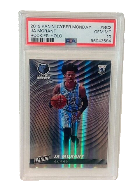 Ja Morant Rookie RC PSA 10 Rookie insert sp 2019 Panini Cyber Monday /199 Holo-image