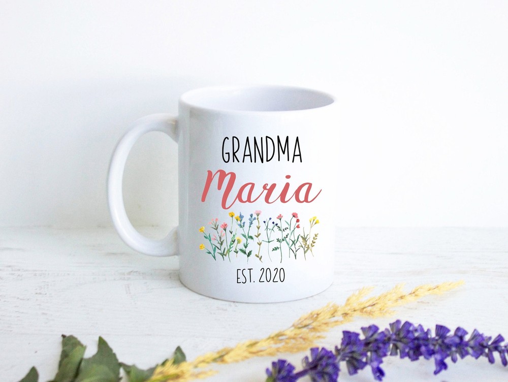 Wildflower Personalized Grandma Mug Gift Grandma Mug Gift For Grandma Pregnancy
